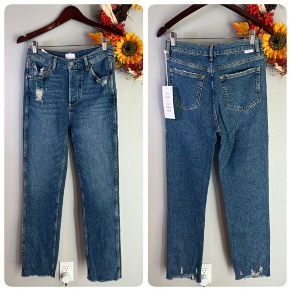 Boyish Denim - Boyish The DEMPSEY High Rise Slim Straight Stretch Jean Sz 26 in STARFIGHT